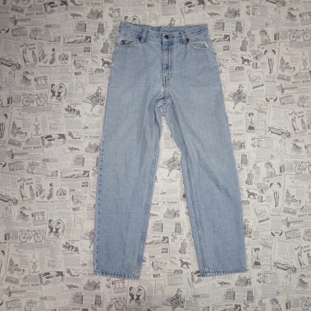 28 - Vintage Y2K Brittania straight super faded denim pants